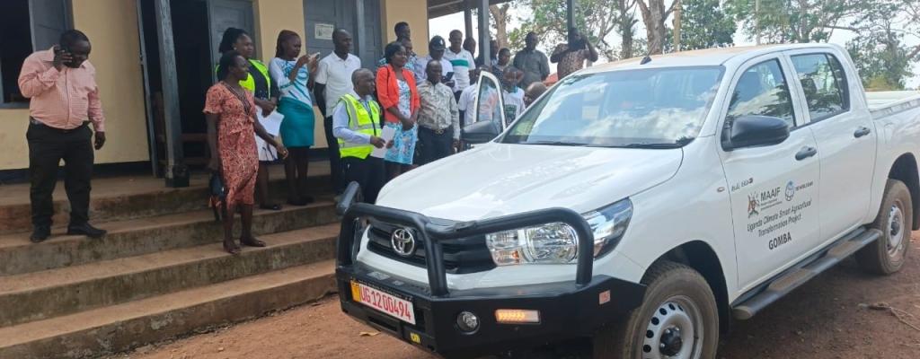 Donation of Hilux Vehicle under Climate Smart Agricultural Project by MAAIF